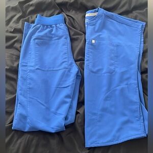 XXS Fabletics Royal Blue Scrub Set